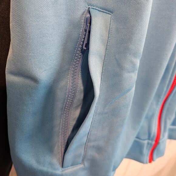 Vintage Lacoste Y2K Jacket Mens 3X Blue Striped Full Zip Retro Streetwear Skater - Picture 5 of 9